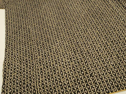 平和屋着物■上質な小紋 幾何学文様 黒地 正絹 逸品 DABC9707qp