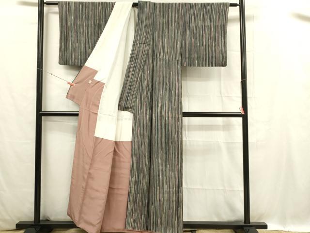 平和屋着物■上質な小紋 変わり間道 正絹 逸品 DABC9711qp