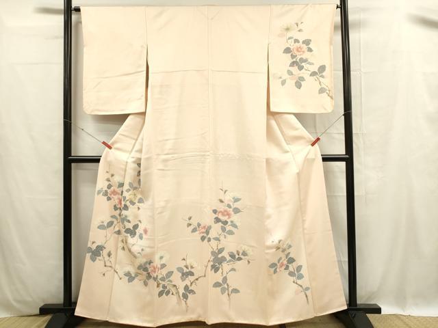平和屋着物■中国三大刺繍 相良刺繍 訪問着 手描き 枝花文 正絹 逸品 DABC9719qp