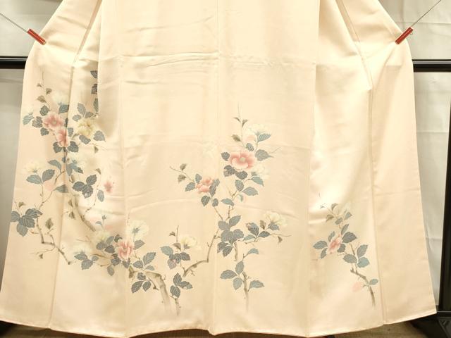 平和屋着物■中国三大刺繍 相良刺繍 訪問着 手描き 枝花文 正絹 逸品 DABC9719qp