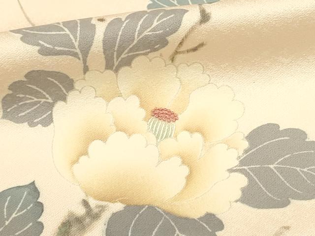 平和屋着物■中国三大刺繍 相良刺繍 訪問着 手描き 枝花文 正絹 逸品 DABC9719qp