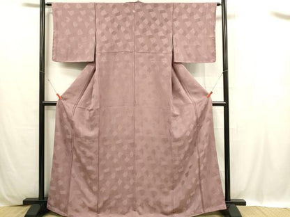 平和屋着物■上質な色無地 吉祥地紋 鴇浅葱色 正絹 逸品 DABC9720qp