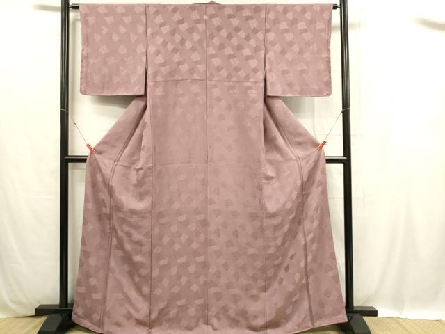 平和屋着物■上質な色無地 吉祥地紋 鴇浅葱色 正絹 逸品 DABC9720qp