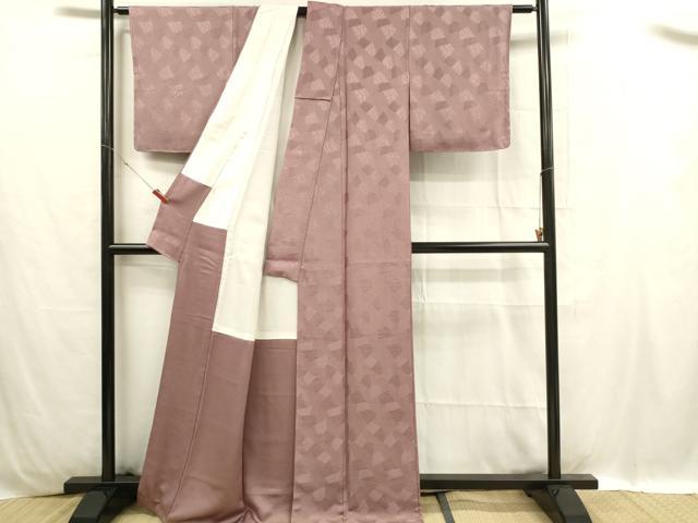 平和屋着物■上質な色無地 吉祥地紋 鴇浅葱色 正絹 逸品 DABC9720qp