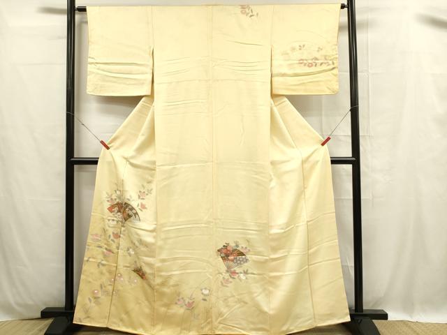 平和屋着物■訪問着 扇面花文 金彩 正絹 逸品 DABC9722qp