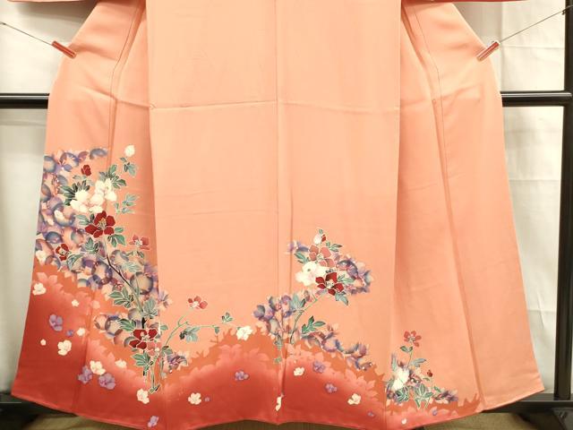 平和屋着物■訪問着 枝花文 暈し染め 正絹 逸品 DABC9723qp