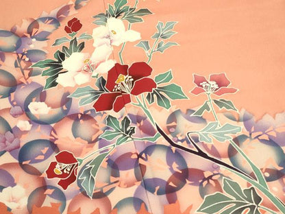 平和屋着物■訪問着 枝花文 暈し染め 正絹 逸品 DABC9723qp