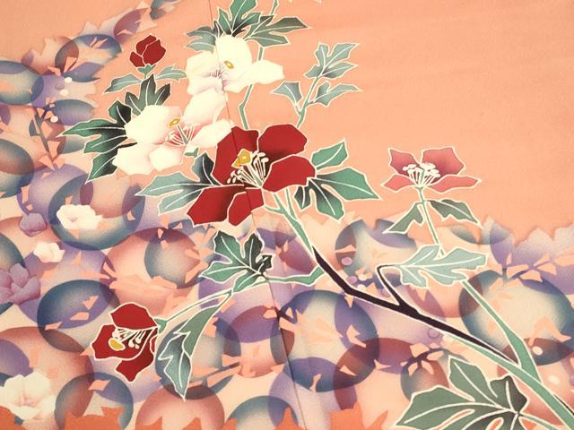 平和屋着物■訪問着 枝花文 暈し染め 正絹 逸品 DABC9723qp