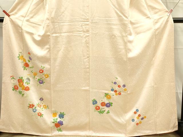 平和屋着物■訪問着 刺繍 草花文 金彩 正絹 逸品 DABC9726qp