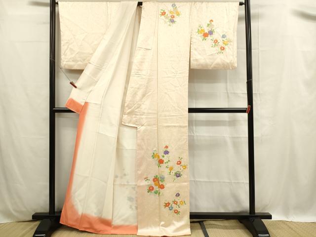 平和屋着物■訪問着 刺繍 草花文 金彩 正絹 逸品 DABC9726qp