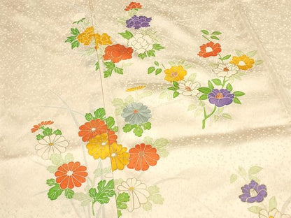 平和屋着物■訪問着 刺繍 草花文 金彩 正絹 逸品 DABC9726qp
