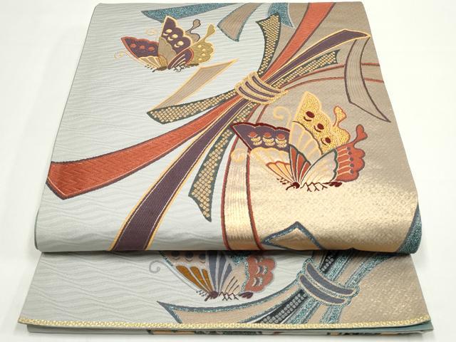 平和屋着物◎全通柄袋帯 唐織 優都里 金糸 正絹 逸品 DABC9794qp