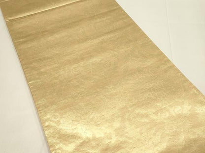 平和屋着物◎六通柄袋帯　更紗花文　金糸　正絹　逸品　DABC9815qp