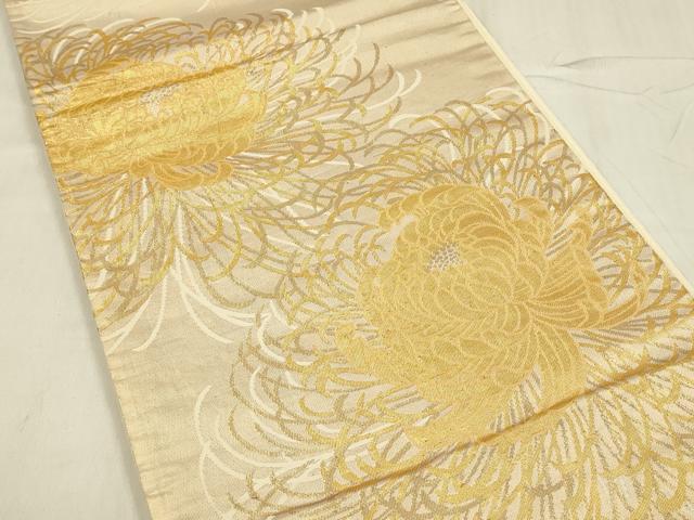 平和屋着物◎六通柄袋帯 乱菊 金糸 正絹 逸品 DABC9853qp