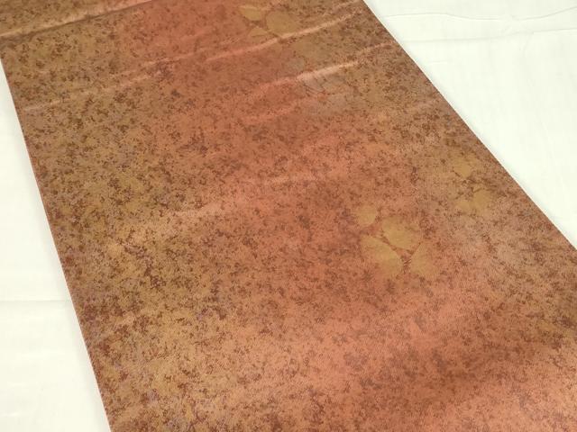 平和屋着物◎六通柄袋帯　霞文　金糸　引箔　正絹　逸品　DABC9899qp
