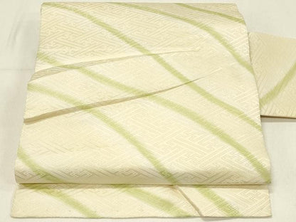 平和屋着物◎全通柄九寸名古屋帯　流線文　正絹　逸品　DABC9954qp