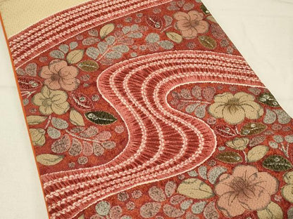 平和屋着物◎全通柄袋帯　辻が花　鹿の子文様　正絹　逸品　DABC9972qp
