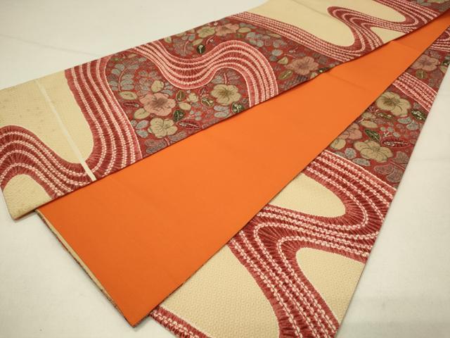 平和屋着物◎全通柄袋帯　辻が花　鹿の子文様　正絹　逸品　DABC9972qp