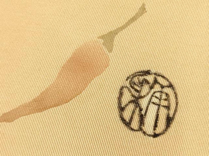 平和屋着物●塩瀬　九寸名古屋帯　作家物　成り物　かぶ　正絹　逸品　DABD0012op