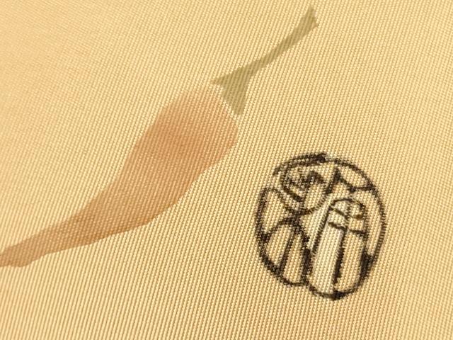 平和屋着物●塩瀬　九寸名古屋帯　作家物　成り物　かぶ　正絹　逸品　DABD0012op