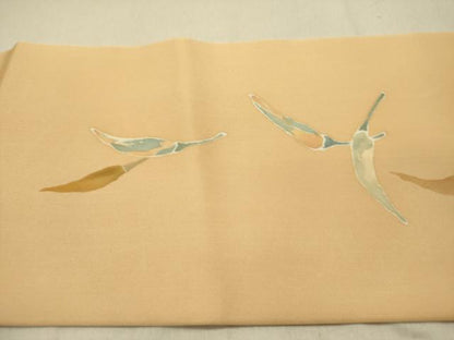 平和屋着物●塩瀬　九寸名古屋帯　作家物　成り物　かぶ　正絹　逸品　DABD0012op