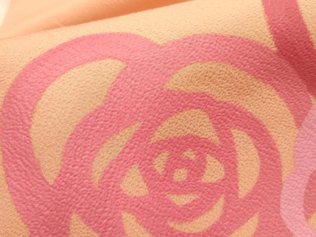 平和屋着物●九寸名古屋帯　薔薇　バラ　鬼しぼ縮緬　正絹　逸品　DABD0018op