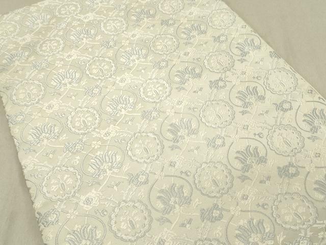 平和屋着物●九寸開き名古屋帯　唐織　更紗花文　正絹　逸品　DABD0027op
