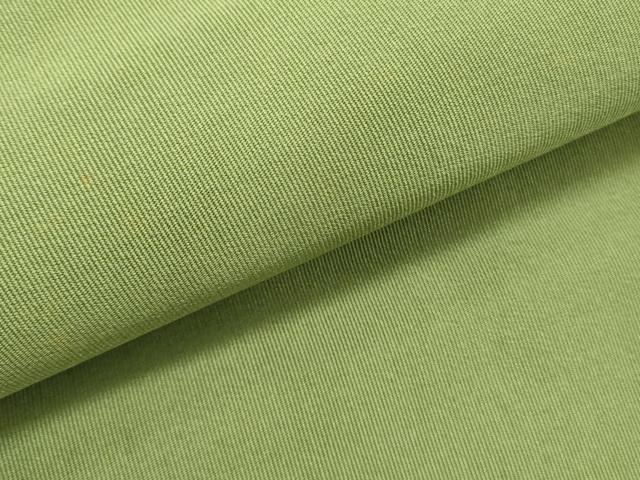 平和屋着物●爪掻き本綴れ　つけ帯　松葉色　正絹　逸品　DABD0039op
