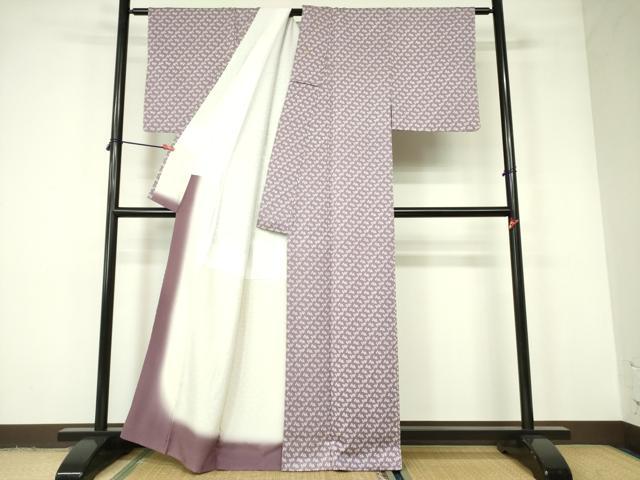 平和屋着物■上質な小紋 型染 遠州椿 正絹 逸品 DABD0061op