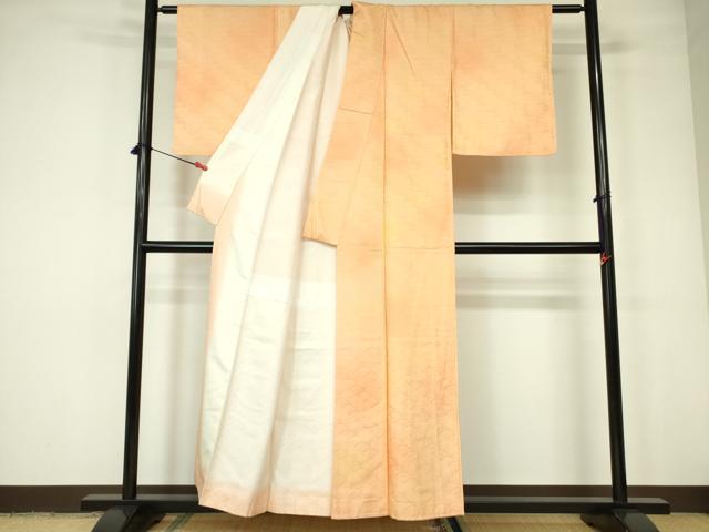 平和屋着物■上質な小紋 菊青海波地紋 暈し染め 正絹 逸品 DABD0066op