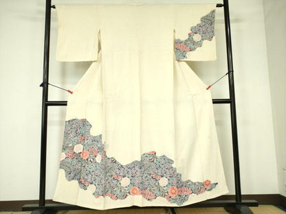 平和屋着物■訪問着 作家物 辻が花 鬼しぼ縮緬 正絹 逸品 DABD0078op