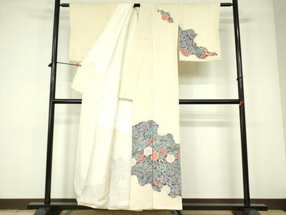 平和屋着物■訪問着 作家物 辻が花 鬼しぼ縮緬 正絹 逸品 DABD0078op
