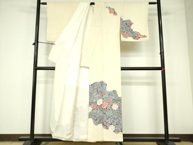平和屋着物■訪問着 作家物 辻が花 鬼しぼ縮緬 正絹 逸品 DABD0078op