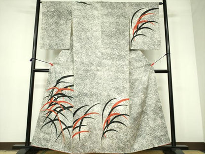 平和屋着物■訪問着 駒刺繍 露芝文 正絹 逸品 DABD0081op