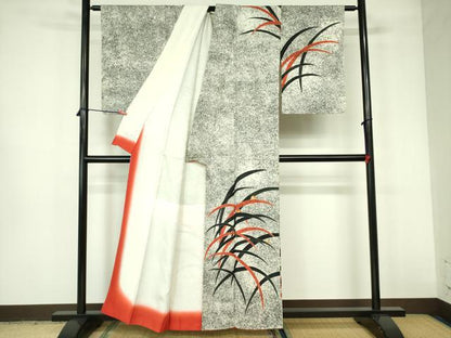 平和屋着物■訪問着 駒刺繍 露芝文 正絹 逸品 DABD0081op
