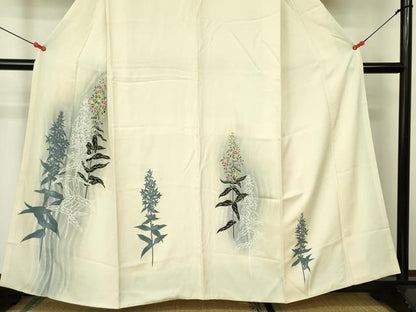 平和屋着物■訪問着 草花 暈し染め 銀彩 正絹 逸品 DABD0108op