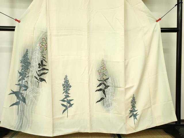 平和屋着物■訪問着 草花 暈し染め 銀彩 正絹 逸品 DABD0108op
