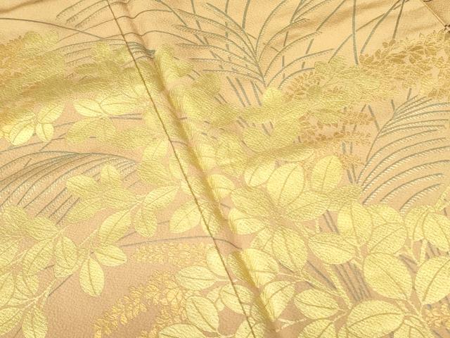 平和屋着物■豪華色留袖　草葉文　金彩　正絹　逸品　DABD0113op