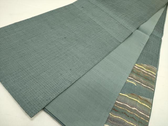 平和屋着物▽太鼓柄袋帯 スリーシーズン 春夏秋 櫛織 風景文 金糸 正絹 逸品 DABD0167op