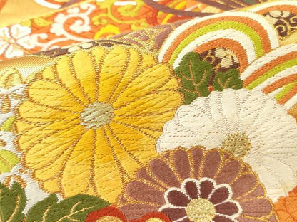 平和屋着物●西陣　河合美術織物謹製　六通柄袋帯　唐織　鳳凰花文箱文　本金箔　上代98万　証紙付き　正絹　逸品　DABD0207op