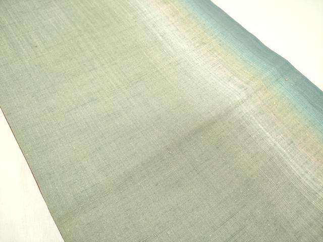 平和屋着物●全通柄京袋帯　紬地　間道　正絹　逸品　DABD0209op