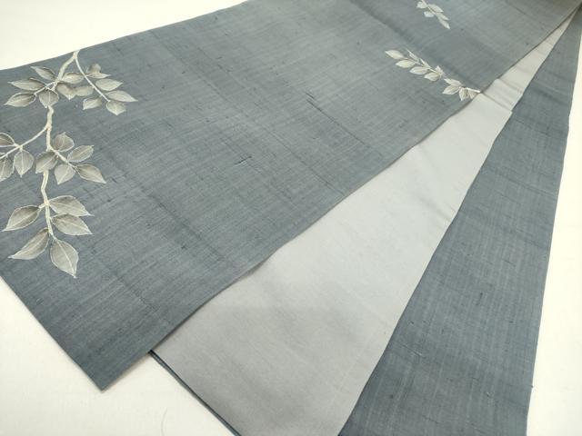 平和屋着物●六通柄袋帯　紬地　梟　フクロウ　正絹　逸品　DABD0211op