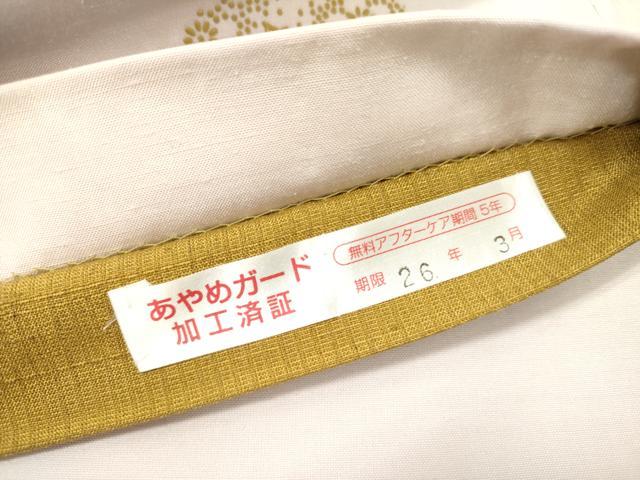 平和屋着物●印傳　六通柄袋帯　紬地　花丸文　正絹　逸品　DABD0241op