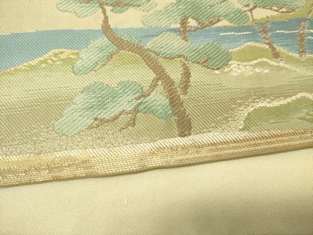平和屋着物●西陣　川島織物　太鼓柄　本袋帯　大名行列　金糸　正絹　逸品　DABD0243op
