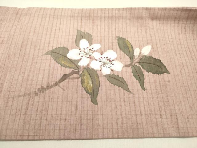 平和屋着物●九寸名古屋帯　手描き　紬地　成り物　金彩　正絹　逸品　DABD0277op