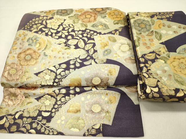 平和屋着物●つけ帯　辻が花　金糸　正絹　逸品　未使用　DABD0295op