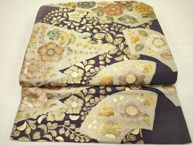 平和屋着物●つけ帯　辻が花　金糸　正絹　逸品　未使用　DABD0295op