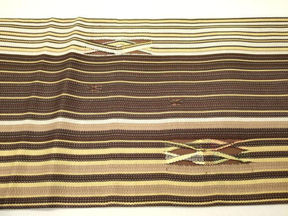 平和屋着物●太鼓柄袋帯　もじり織　変わり間道　正絹　逸品　未使用　DABD0298op