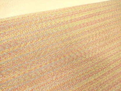 平和屋着物●爪掻き本綴れ　八寸名古屋帯　横段文　金糸　正絹　逸品　DABD0314op