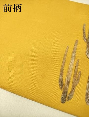 平和屋着物●塩瀬　九寸名古屋帯　蓑虫　枝文　逸品　DABD0353op
